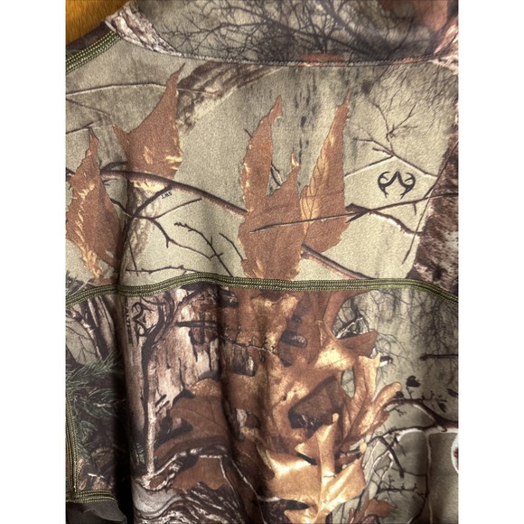 Under Armour RealTree Pullover Large Camo Loose Heat Gear Scent Control 1/4 Zip - Picture 8 of 8